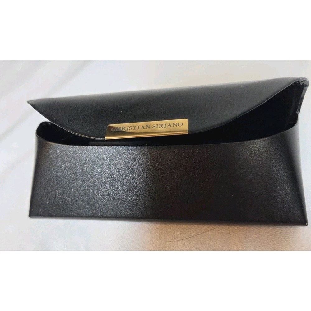 Christian Siriano Black Hard Case for Glasses Eyeglass/Sunglass Case with Cloth
